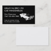 Eenvoudige Visitekaartjes voor automatisch glas (Voorkant / Achterkant)