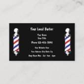 Eenvoudige Visitekaartjes voor Barber Shop (Voorkant)
