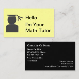 Eenvoudige Visitekaartjes voor bijles