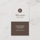 Eenvoudige Visitekaartjes voor chocolade en crème (Achterkant)