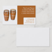 Eenvoudige visitekaartjes voor congodrums (Voorkant / Achterkant)