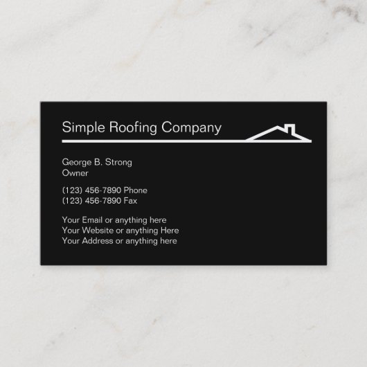 Eenvoudige Visitekaartjes voor dakbedekking (Voorkant)