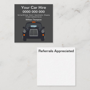 Eenvoudige visitekaartjes voor de UK Taxi Service