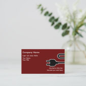 Eenvoudige Visitekaartjes voor elektricien (Staand voorkant)