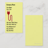 Eenvoudige Visitekaartjes voor elektricien (Voorkant / Achterkant)