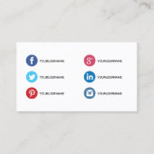 Eenvoudige visitekaartjes voor expert in sociale m (Voorkant)