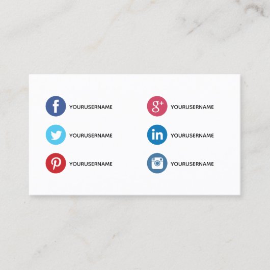 Eenvoudige visitekaartjes voor expert in sociale m (Voorkant)