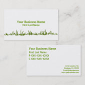 Eenvoudige visitekaartjes voor grasverzorging met (Voorkant / Achterkant)