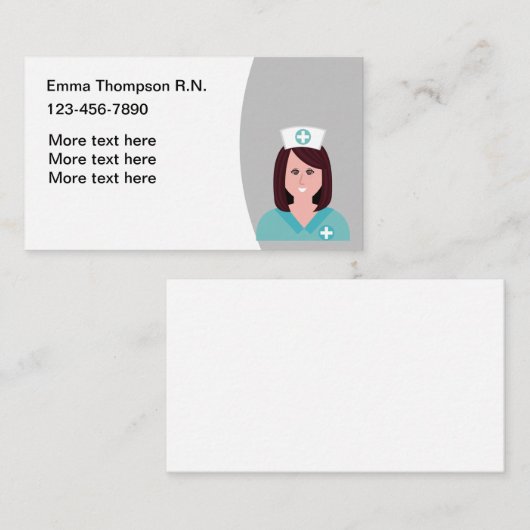 Eenvoudige Visitekaartjes voor het contact met ver (Voorkant / Achterkant)