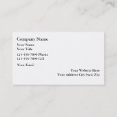 Eenvoudige Visitekaartjes voor het maken van huisj (Achterkant)