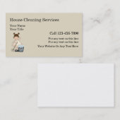 Eenvoudige Visitekaartjes voor het schoonmaken van (Voorkant / Achterkant)