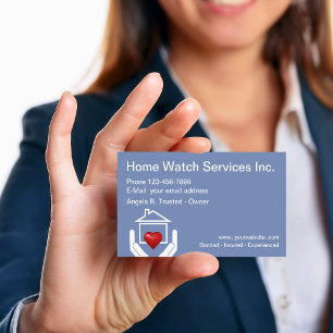 Eenvoudige visitekaartjes voor Home Watch Services