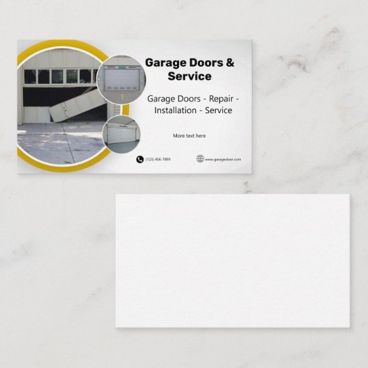 Eenvoudige Visitekaartjes voor kleppen (Voorkant / Achterkant)