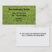 Eenvoudige Visitekaartjes voor landschapsontwerp (Voorkant / Achterkant)