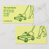 Eenvoudige Visitekaartjes voor Lawn Care (Voorkant / Achterkant)