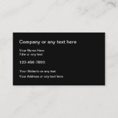 Eenvoudige Visitekaartjes voor motorvoertuigen (Achterkant)