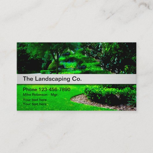 Eenvoudige Visitekaartjes voor Professional Landsc (Voorkant)