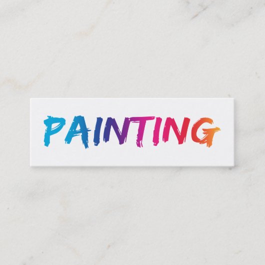 Eenvoudige Visitekaartjes voor schilderen Nieuw (Voorkant)
