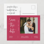 Eenvoudige Viva Magenta de Code van QR van de Foto Briefkaart (Voorkant / Achterkant)