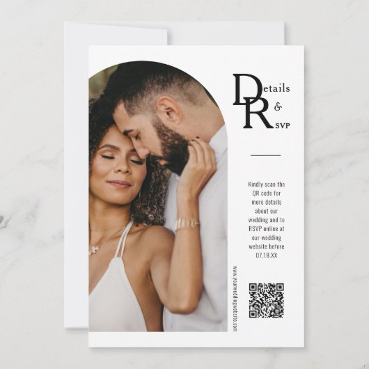 Eenvoudige Viva Magenta Moderne minimalistische bo Kaart (Achterkant)