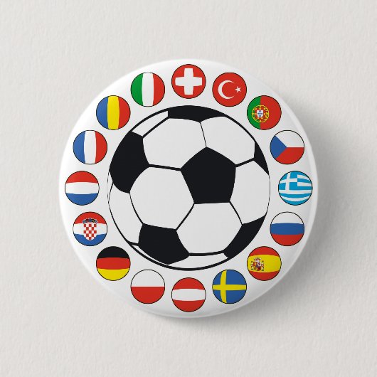eenvoudige vlag met kogel ronde button 5,7 cm (Voorkant)