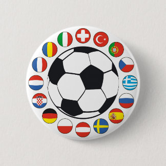 eenvoudige vlag met kogel ronde button 5,7 cm