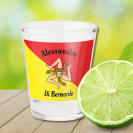 Eenvoudige vlag Sicilië Shot Glas