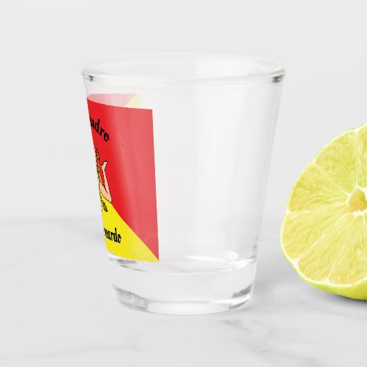 Eenvoudige vlag Sicilië Shot Glas (Rechts)