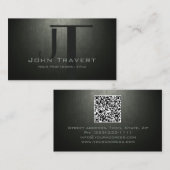 Eenvoudige vlakke aangepaste monogram makelaar visitekaartje (Voorkant / Achterkant)