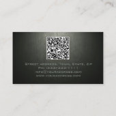 Eenvoudige vlakke aangepaste monogram makelaar visitekaartje (Achterkant)