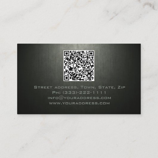 Eenvoudige vlakke aangepaste monogram makelaar visitekaartje (Achterkant)