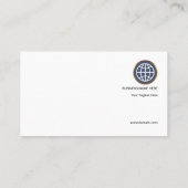 Eenvoudige vlakke cirkel van de versnellingstechni visitekaartje (Achterkant)