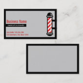 Eenvoudige, vlakke grensbarber Visitekaartjes (Voorkant / Achterkant)