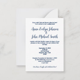 Eenvoudige vlakke onkruiduitnodiging notitiekaartje