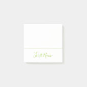 Eenvoudige, vlakke, witte achtergrond met groene n post-it® notes (Voorkant)