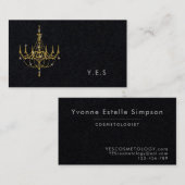 EENVOUDIGE VLAKKE Zakelijke Kaarten Zwart Gouden K Visitekaartje (Voorkant / Achterkant)