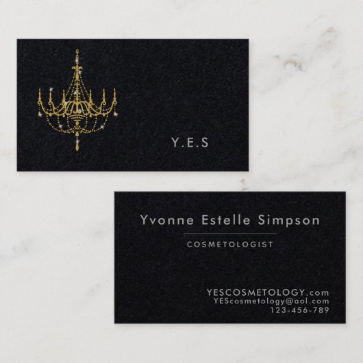 EENVOUDIGE VLAKKE Zakelijke Kaarten Zwart Gouden K Visitekaartje (Voorkant / Achterkant)