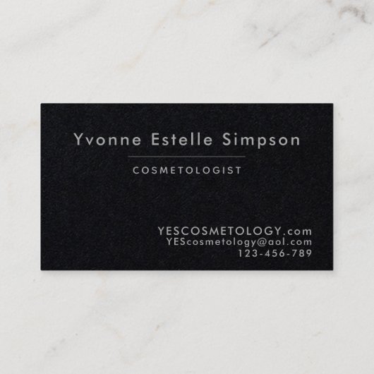 EENVOUDIGE VLAKKE Zakelijke Kaarten Zwart Gouden K Visitekaartje (Achterkant)