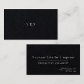 EENVOUDIGE VLAKKE Zakelijke Kaarten Zwart Grijs Mo Visitekaartje (Voorkant / Achterkant)