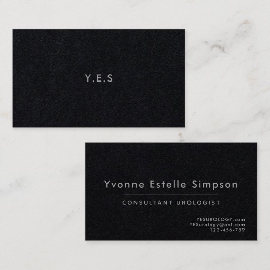 EENVOUDIGE VLAKKE Zakelijke Kaarten Zwart Grijs Mo Visitekaartje (Voorkant / Achterkant)