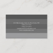Eenvoudige vlakte elegant grijs gestreept modern visitekaartje (Achterkant)