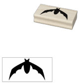 Eenvoudige vleermuis met vleugels naar beneden vli rubberstempel (Gestempeld)