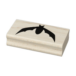 Eenvoudige vleermuis met vleugels naar beneden vli rubberstempel