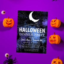 Eenvoudige Vleermuizen Nacht Volle Maan Halloween