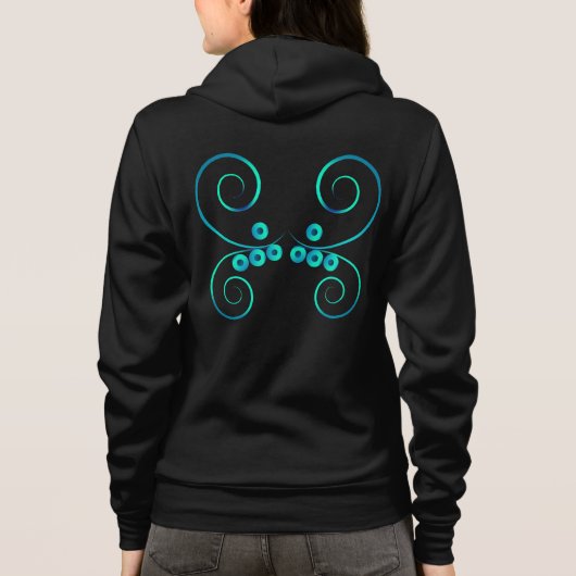 eenvoudige vleugels  hoodie (Achterkant)