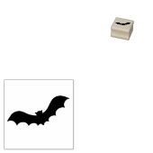 Eenvoudige Vliegende Vleermuis Dier Silhouet Houte Rubberstempel (Gestempeld)