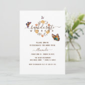 Eenvoudige Vlinder Groovy Kunst Bachelorette Weeke Kaart (Staand voorkant)