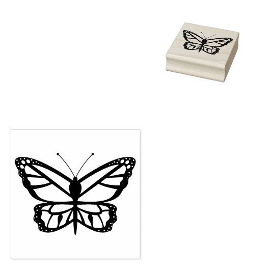 Eenvoudige vlindervorm rubberstempel (Gestempeld)