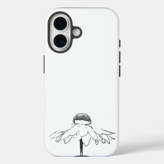 Eenvoudige Vloerlijn Tekening in zwart-wit Case-Mate iPhone Case (Achterkant)