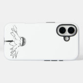 Eenvoudige Vloerlijn Tekening in zwart-wit Case-Mate iPhone Case (Achterkant (horizontaal))